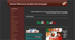 Desktop Screenshot of pizza-bellaitalia.info