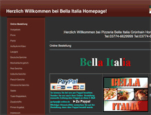 Tablet Screenshot of pizza-bellaitalia.info